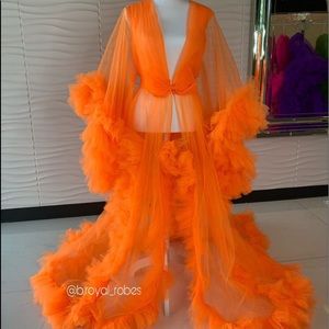 Orange Tulle Robe